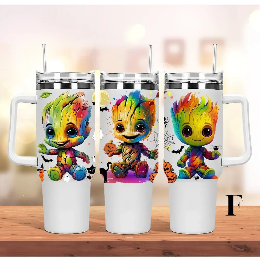 Disney Marvel I Am Groot 40 oz Tumbler/Water bottle/Mug with hand carry